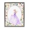 Stupell Industries Purple Princess with Pearl Border Floating Frame, design by Christine Simpson Art